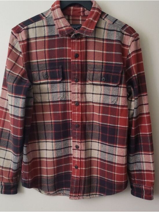 American Eagle Outfitters Other - American Eagle Outfitters Brick Redish Rust Orange Plaid Heavy Flannel/Shacket